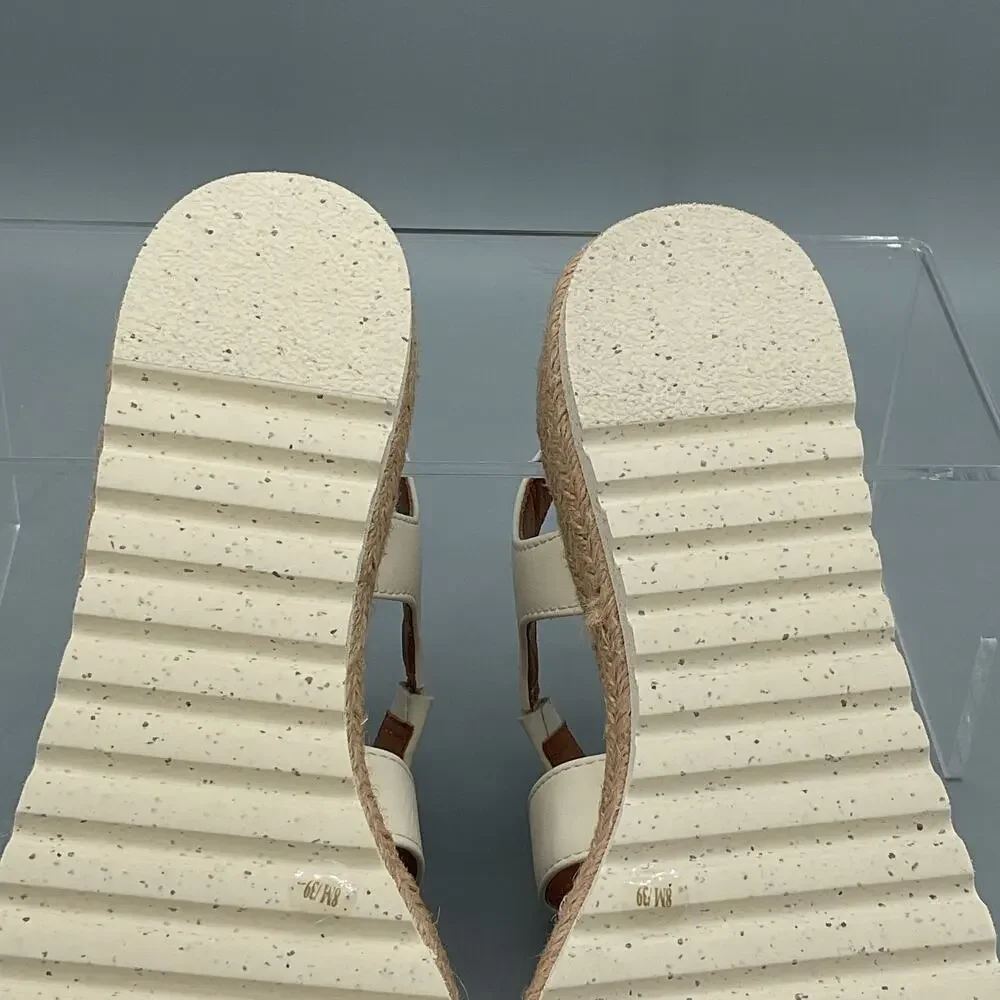 NEW Lucky Brand Women’s Trianna Strappy Platform Sandals White Size 8M